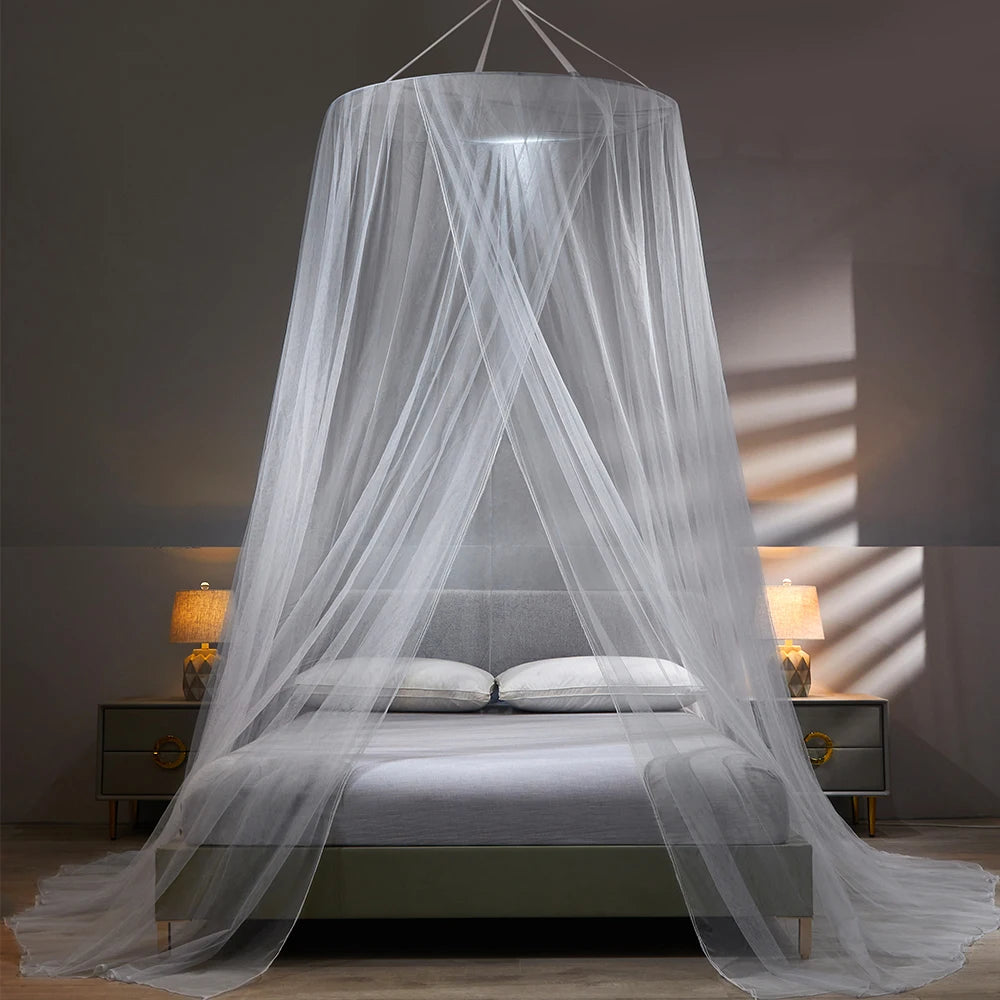 Qfdian Bed Canopy on the Bed Mosquito Net Summer Camping Repellent Tent Insect Curtain Foldable Net living room Bedroom