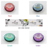 Qfdian 2pcs/pair Contact Lenses Colored Eye Lenses 4 Tone Eye Color Lens Colored Contacts Cosplay Anime Eyes