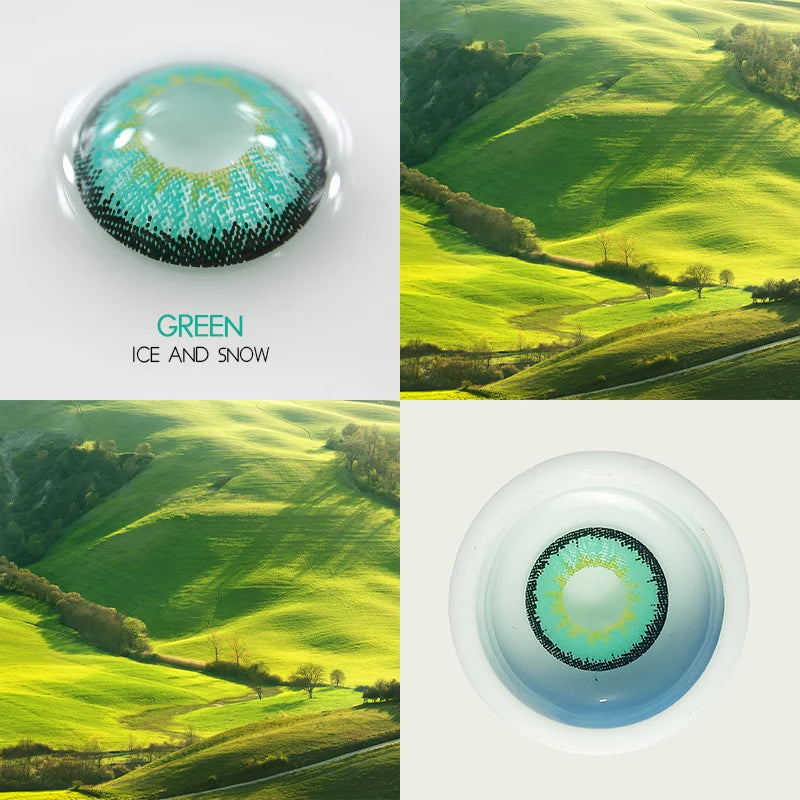 Qfdian 2pcs/pair Contact Lenses Colored Eye Lenses 4 Tone Eye Color Lens Colored Contacts Cosplay Anime Eyes