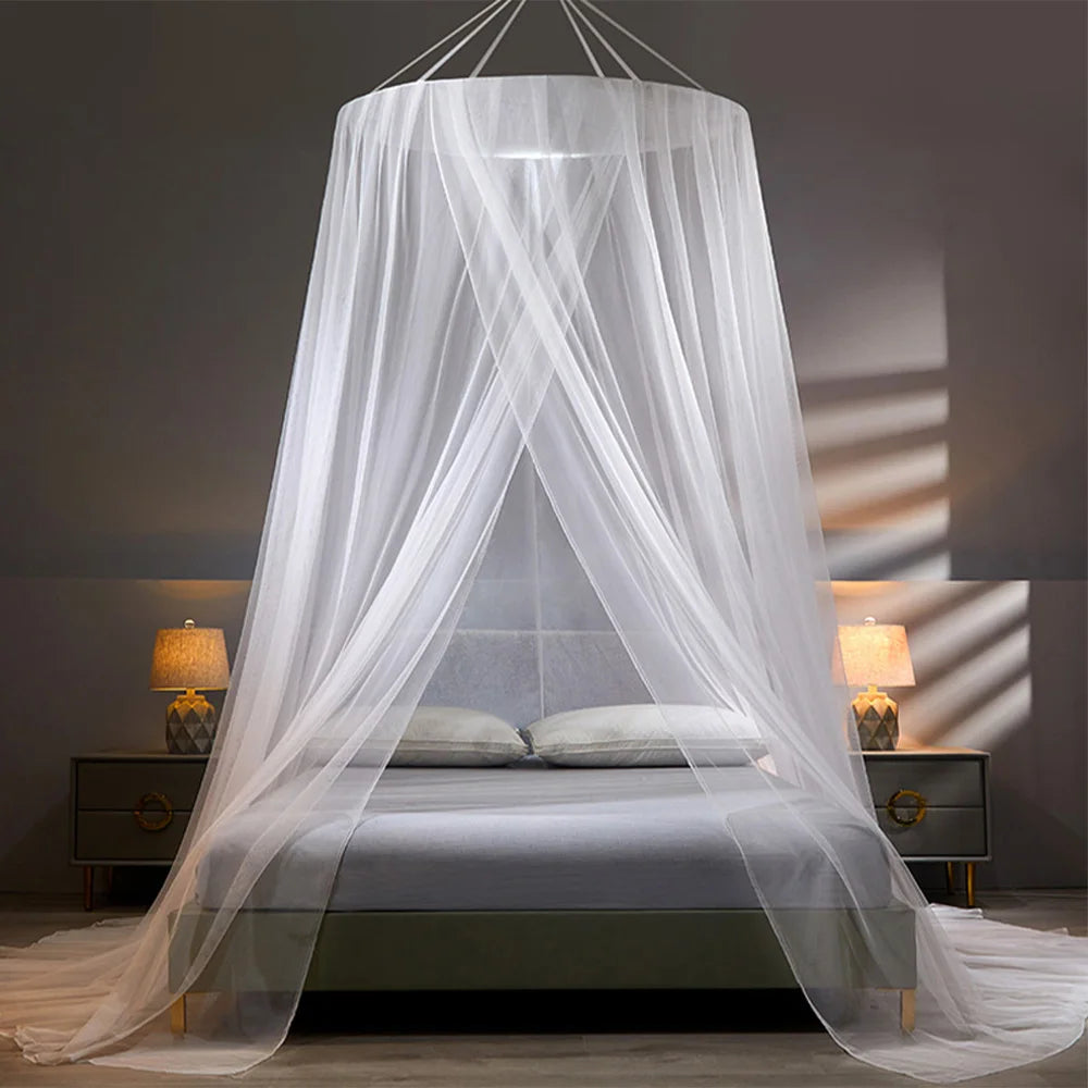 Qfdian Bed Canopy on the Bed Mosquito Net Summer Camping Repellent Tent Insect Curtain Foldable Net living room Bedroom