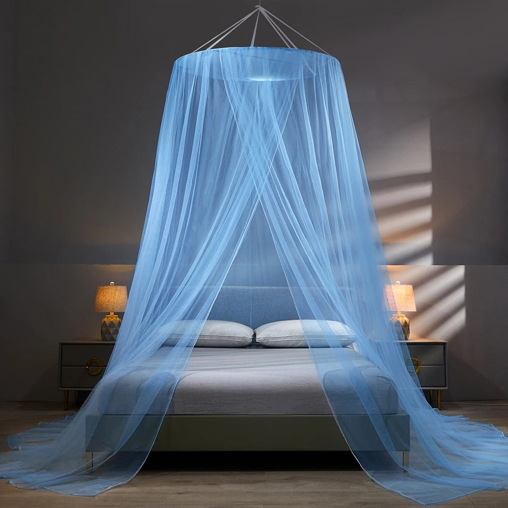 Qfdian Bed Canopy on the Bed Mosquito Net Summer Camping Repellent Tent Insect Curtain Foldable Net living room Bedroom