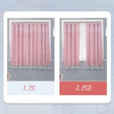 Qfdian Star Curtain Blackout Partition Window Hanging ring for Bedroom Living room With gauze pink Simple Decor curtain