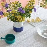 Qfdian White Cotton Tablecloths Lace Rectangle Dust-Proof Table Cover for Birthday Party Kitchen Dinner Baby Shower Wedding Decorations