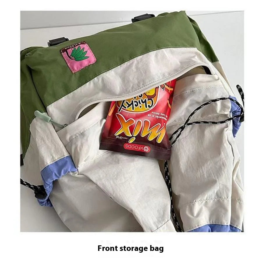 Qfdian New Spring and Autumn Collection Lightweight Backpack with Drawstring Drawstring Bag Outdoor Sports Mountaineering Large Capacit