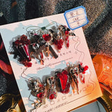 Qfdian 10Pcs High Quality Handmade Press on Nail Real Time Shooting of Sacrificial Spirit Heavy Industry Gothic Dark Bloody Personality