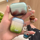 Qfdian Simple Transparent Gradient Smudging TPU Case For Apple Airpods 2 3 Earphone Coque Soft Silicone Funda For Airpods Pro 2nd Cover