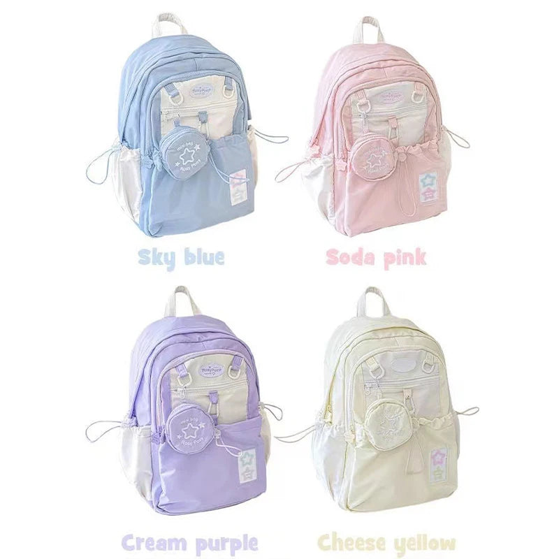 Qfdian Girl's Backpack Student New Fashion Backpacks for Girls Large Capacity School Bag Travel Bag Female Shoulder Bag for High School