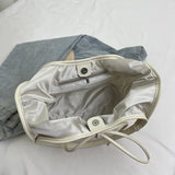 Qfdian Large capacity simple casual armpit bag, fashionable woven bag, beach shoulder bag