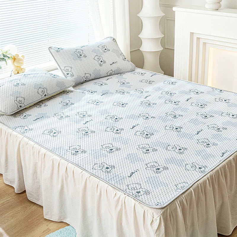 Qfdian Waterproof Breathable Quilted Mattress Protector Soft Hypoallergenic Cover Fitted Sheet Anti Mite Antibacterial