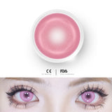 Qfdian 1pair Cosplay Koi Blue Green Pink Red Brown Violet Contact Lenses Halloween Scary Softlens 14.5mm