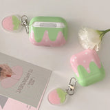 Qfdian Korea Lovely Fresh Strawberry Pattern Silicone Earphone Case for AirPods 2 3 4 Pro 2nd Generation Protective Cover Cute Pendant