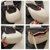 Qfdian New Fashion Underarm Bags High-end Moon-shaped Baseball Bag Showing Luxury Women's Single Shoulder Bag and Handbags