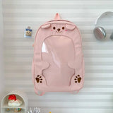 Qfdian Women Kawaii Cartoon Schoolbags High-capacity Fashion Sweet Y2k Aesthetic Ita Bags Students Casual Luxury Design Chic Backpacks