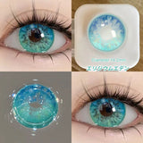 Qfdian 2pcs Diamond Cosplay Nightclub Party Contact Lenses Luxury Softlens 14.2mm