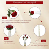 50 Pcs Velvet Rose Artificial Rose Flowers Real Touch Fake Roses Florals for Valentine's DIY Wedding Bouquet Party Home Decor