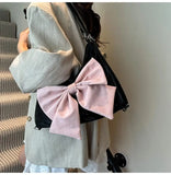 Qfdian Sweet pink commuter armpit bag for women, large capacity one bag, multi-purpose student tote bag for class