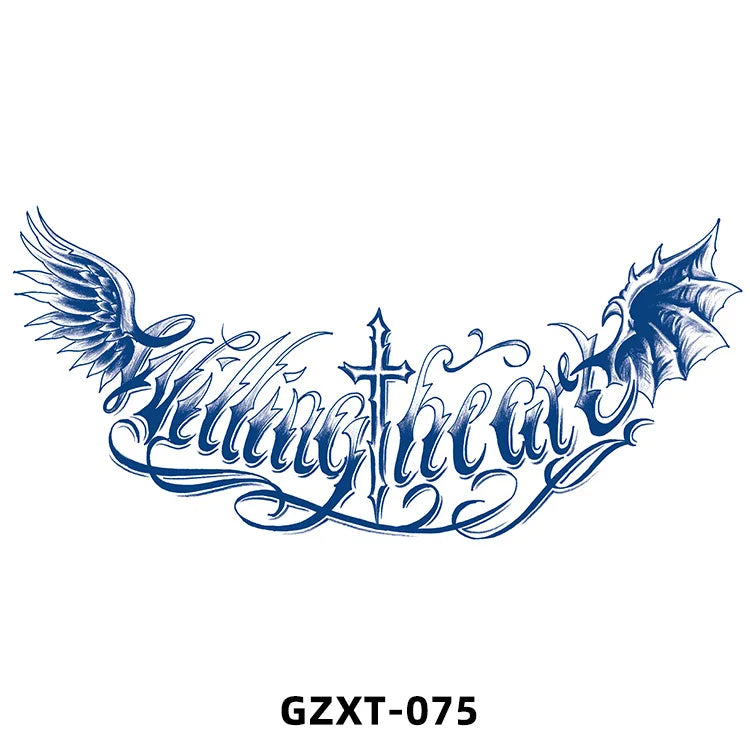 Qfdian New Wholesale Juice Chest Stickers Tattoo Herbal Semi-permanent Back Tatoo Wings Tattoo Stickpaper