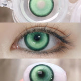 Qfdian 1pair Cosplay Koi Blue Green Pink Red Brown Violet Contact Lenses Halloween Scary Softlens 14.5mm