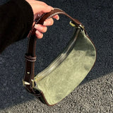 Qfdian Trendy Fashion Luxury Design Underarm Hobo Bag All Match Casual Shoulder Handbags Vintage Office Lady Top-Handle Bags Y2k Women