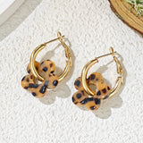 Qfdian Minimalist Acrylic Hollow Floral Earrings Unique Versatile Women Gift Accessories