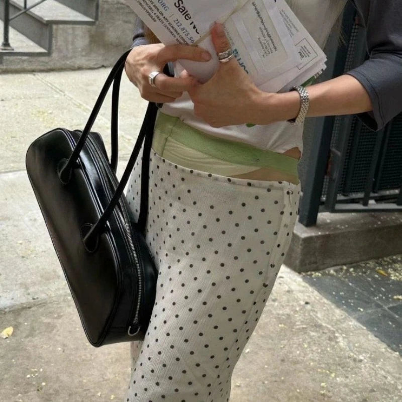 Qfdian Personality Fashion Chic Y2k Aesthetic Handbags All Match Women Vintage Underarm Bag 2025 Streetwear Luxury Design Shoulder Bags