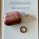 Qfdian Pink Brown Gradient Transparent Splashing Ink Design Soft Cover Case for Airpods 1/2/3/4 Pro 2nd Fashion Simplicity Style Coque