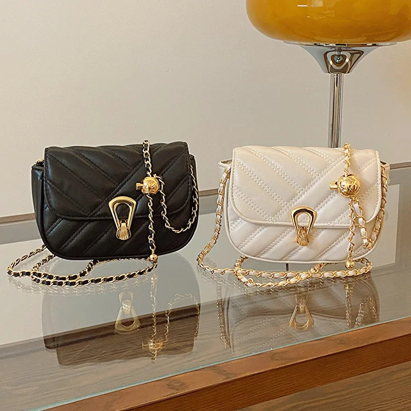 Qfdian Women Chain Small Square Bag 2025 New Fashion Single-shoulder Bag Shopping Outdoor Crossbody Bag
