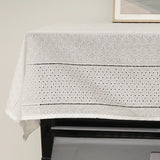 Qfdian Lace Tablecloth Embroidered TableCover Square Classic Dustproof Table Protector for Kitchen Dining Room Party Wedding Decoration