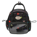 Qfdian Transparent Fashion Preppy Mini Backpacks Sweet Kawaii Star Print Ita Bags Y2k Aesthetic Students Casual Travel Schoolbags Women