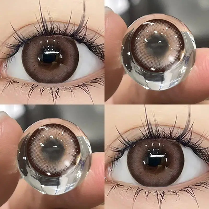 Qfdian 1pair Color Contact Lenses Softlens for Eyes Lenses Cosmetic Eyecontacts with Myopia