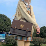 Qfdian Preppy JK Y2k Aesthetic Fashion Casual Women Handbags All Match Girls School Backpacks Korean Simple Shoulder Crossbody Bags
