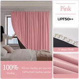 Qfdian Blackout Curtains High Shading Privacy Coated Insulated Lining Living Room Bedroom Grommets Hook 150 200 Home Decor