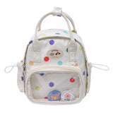 Qfdian Transparent Fashion Preppy Mini Backpacks Sweet Kawaii Star Print Ita Bags Y2k Aesthetic Students Casual Travel Schoolbags Women