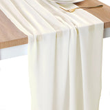 Qfdian Sage Green Chiffon Table Runner Wedding Decoration Baby Shower Birthday Parties Christmas Halloween Thanksgiving Events Supplies