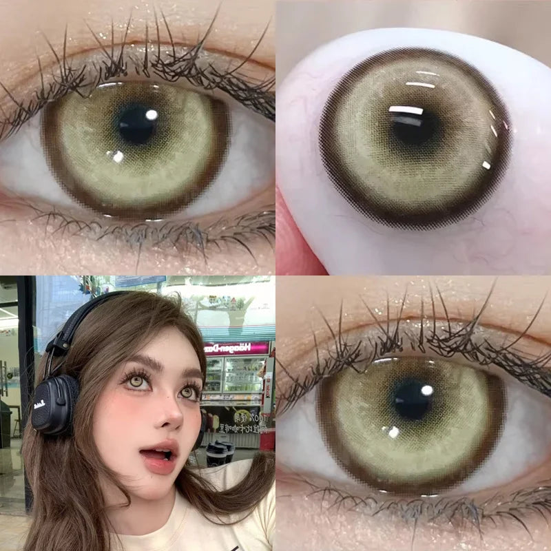 Qfdian Cosplay  Myopia Corlor Contact Lenses Anime Pupil 6months 1pair Halloween Cute Eye Lenses