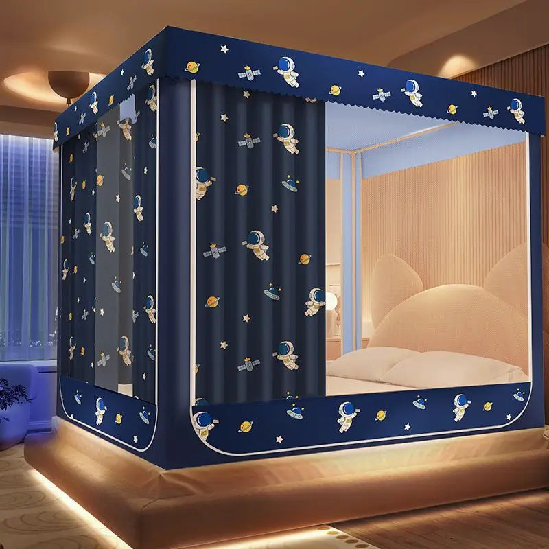 Qfdian Four-Cornered Mosquito Net Bedding Net Bed Tent Curtain with Stand