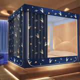 Qfdian Four-Cornered Mosquito Net Bedding Net Bed Tent Curtain with Stand