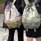 Qfdian New Spring and Autumn Collection Lightweight Backpack with Drawstring Drawstring Bag Outdoor Sports Mountaineering Large Capacit