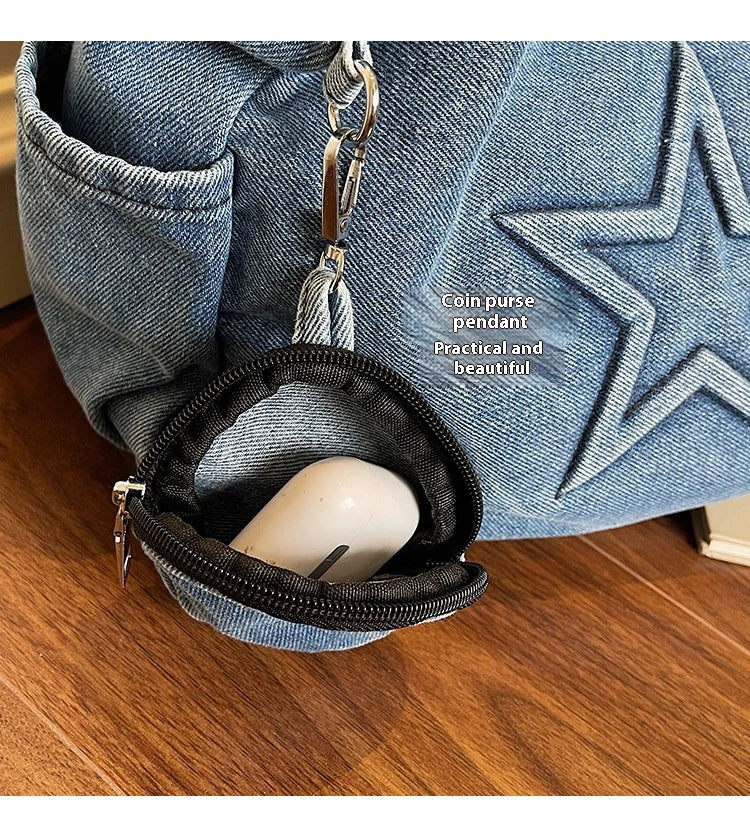 Qfdian Tote shoulder bag, frosted bag, commuter bag, women's retro, simple, large capacity, wear-resistant