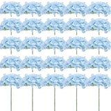 Qfdian 25PCS Hydrangea Artificial Flowers  Silk Hydrangea Heads Flowers for DIY Wedding Centerpiece Home Party Decoration