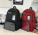 Qfdian Y2k Aesthetic Vintage Grunge Ita Bags High-capacity Transparent Laptop Schoolbags Women Students All Match Ins Preppy Backpacks