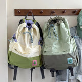 Qfdian Spring Summer New Lightweight Fre Color Colion Street Travel Bapa oulder Bag op Bag Dual Layer Soft Nylon Ba...