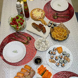 Qfdian Lace Tablecloth Embroidered TableCover Square Classic Dustproof Table Protector for Kitchen Dining Room Party Wedding Decoration