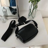 Qfdian Vintage All Match Wide Straps Crossbody Bags Simple Women Mini Purses Fashion Casual Y2k Aesthetic Shoulder Handbags Streetwear