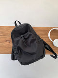 Qfdian College Students Y2k Aesthetic Vintage Backpacks High-capacity Simple Casual Women Backpack 2025 Nylon High-capacity Schoolbags