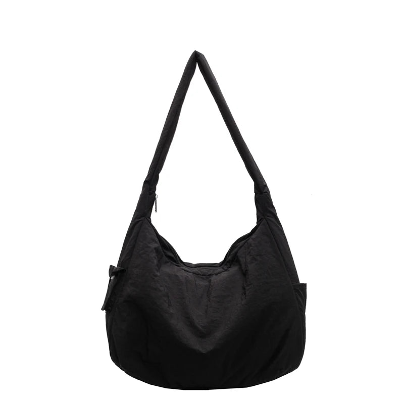 Qfdian Large Oxford Hobos Bags Women Solid Cloth Shoulder Bags Korea Style Canvas Packages Unisex Strong Big Leisure Or Travel Bags