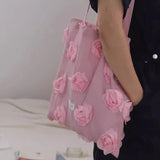 Qfdian Korean All Match Fashion Office Lady Shoulder Bags Casual Travel Streetwear Women's Handbags Patchwork Flower Sweet Underarm Bag