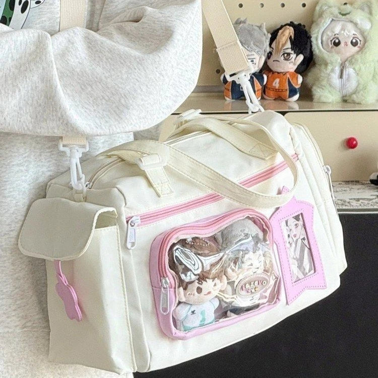 Qfdian Trendy All Match Transparent Ita Bags Women Casual Travel Underarm Bag Sweet Y2k Aesthetic Shoulder Handbags Streetwear Japanese