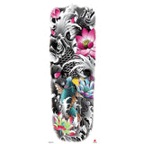 Qfdian Full Arm Tattoo Waterproof Temporary StickerCool Skull Fish Dragon Lion Clock Men Women Art Fake Sticker Glitter Style