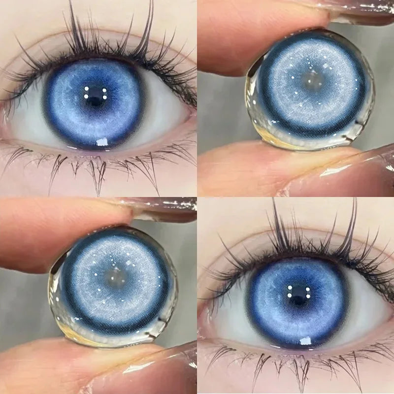 Qfdian Cosplay  Myopia Corlor Contact Lenses Anime Pupil 6months 1pair Halloween Cute Eye Lenses